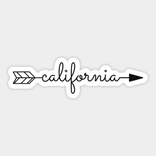 California Arrow Black Sticker